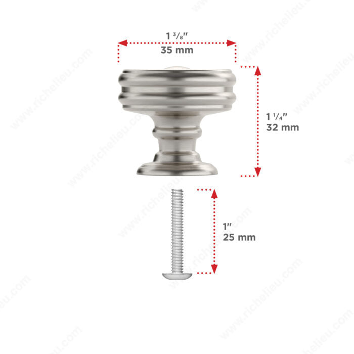 Modern Metal Knob - 8725