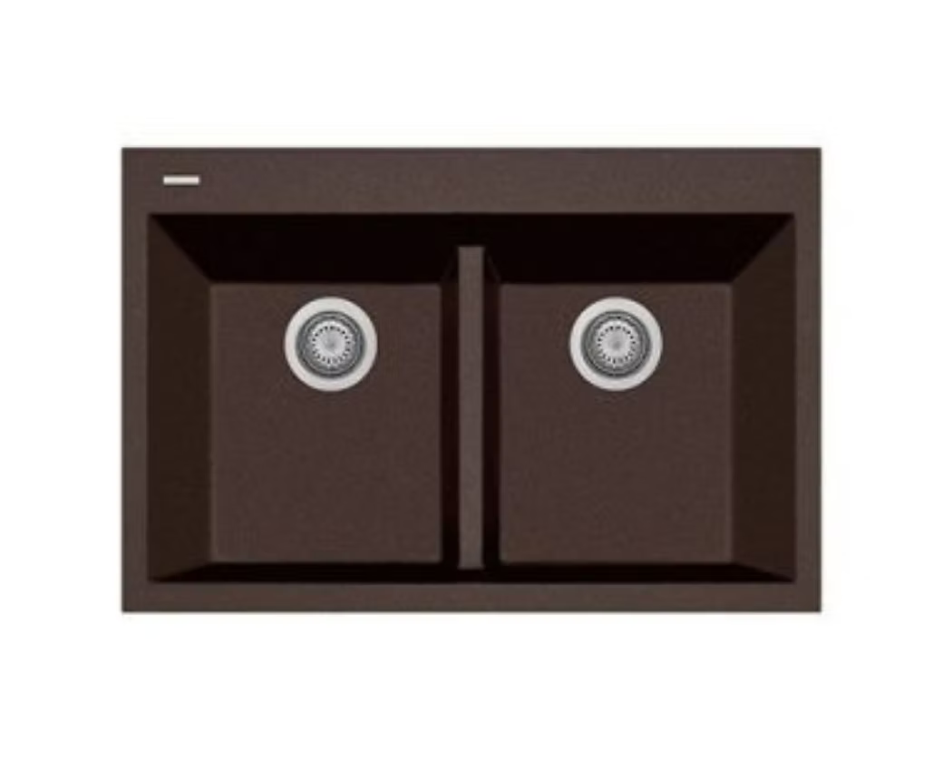 Q Milano 50-50 Low Divide Granite Composite Kitchen Sink