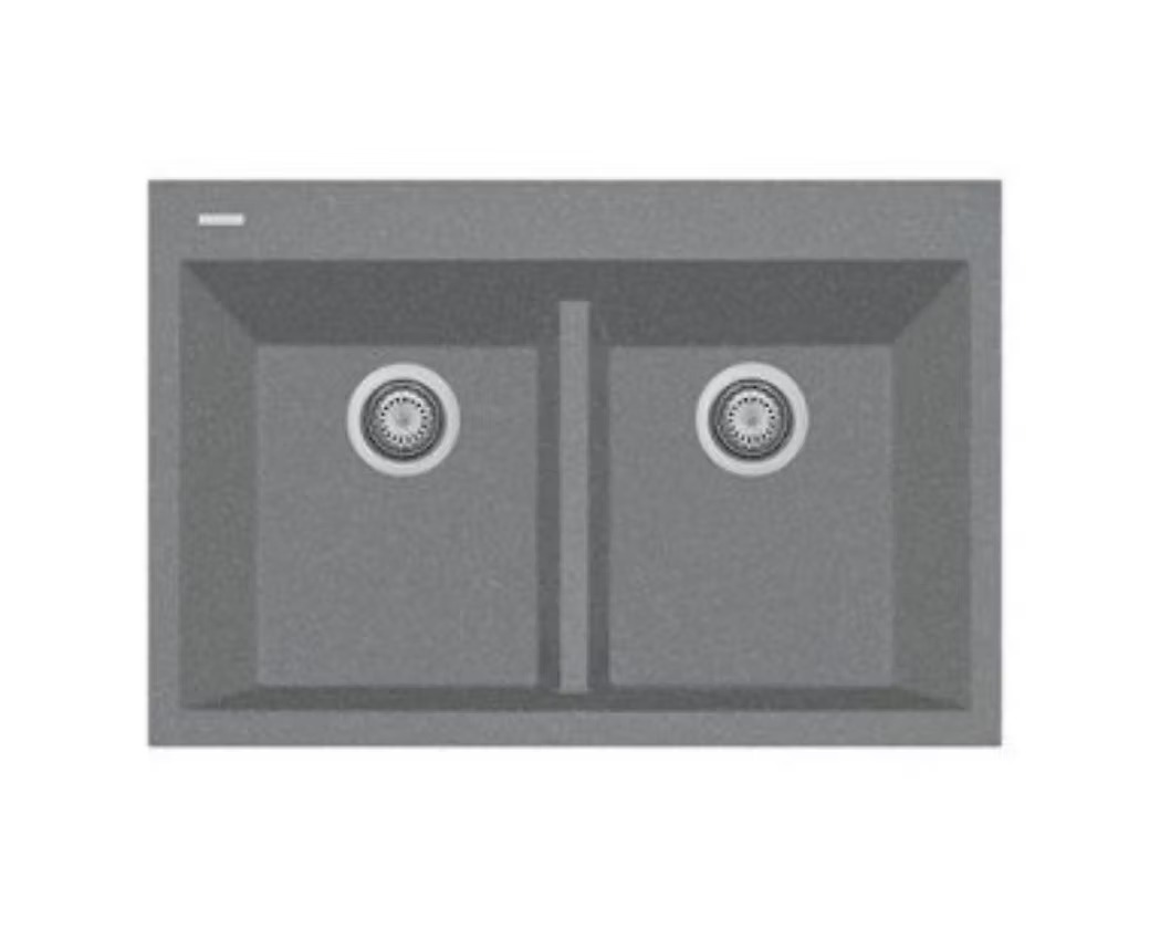 Q Milano 50-50 Low Divide Granite Composite Kitchen Sink