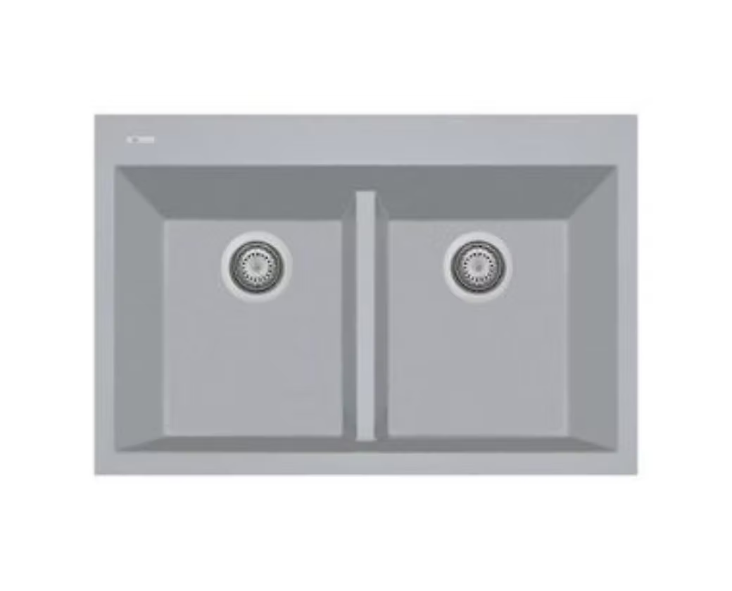 Q Milano 50-50 Low Divide Granite Composite Kitchen Sink