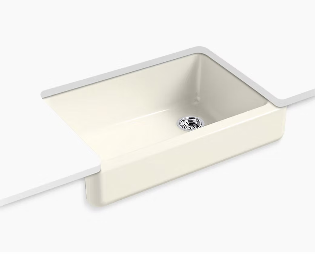KOHLER Whitehaven Cast Iron Short Apron Kitchen Sink