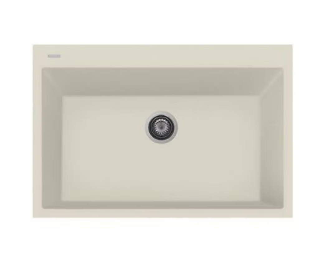 Q Napoli Large Granite Composite Single Bowl Kitchen Sink