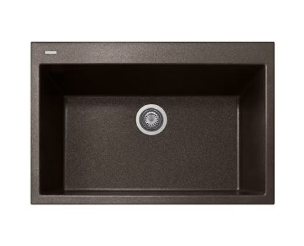 Q Napoli Large Granite Composite Single Bowl Kitchen Sink