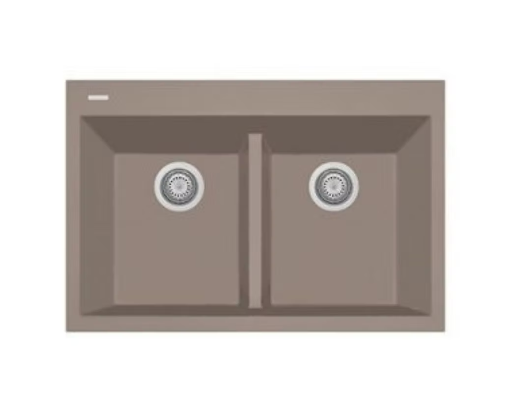 Q Milano 50-50 Low Divide Granite Composite Kitchen Sink