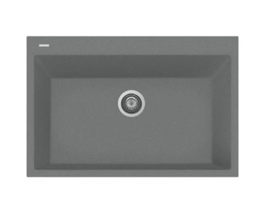 Q Napoli Large Granite Composite Single Bowl Kitchen Sink