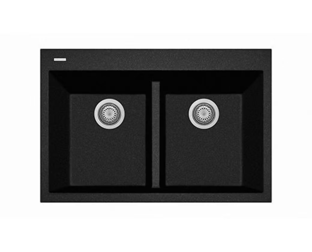 Q Milano 50-50 Low Divide Granite Composite Kitchen Sink