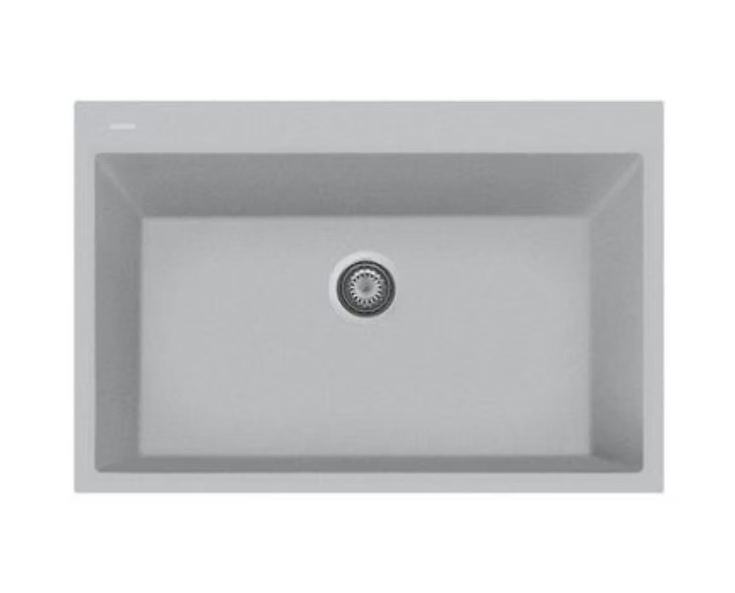 Q Napoli Large Granite Composite Single Bowl Kitchen Sink