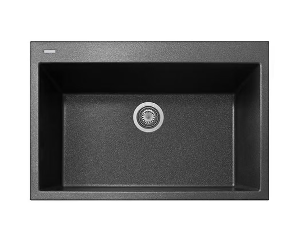 Q Napoli Large Granite Composite Single Bowl Kitchen Sink