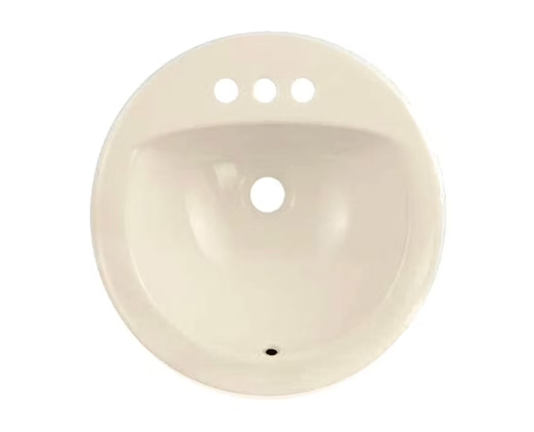 PROHS Round Porcelain Drop-In Vanity Sink