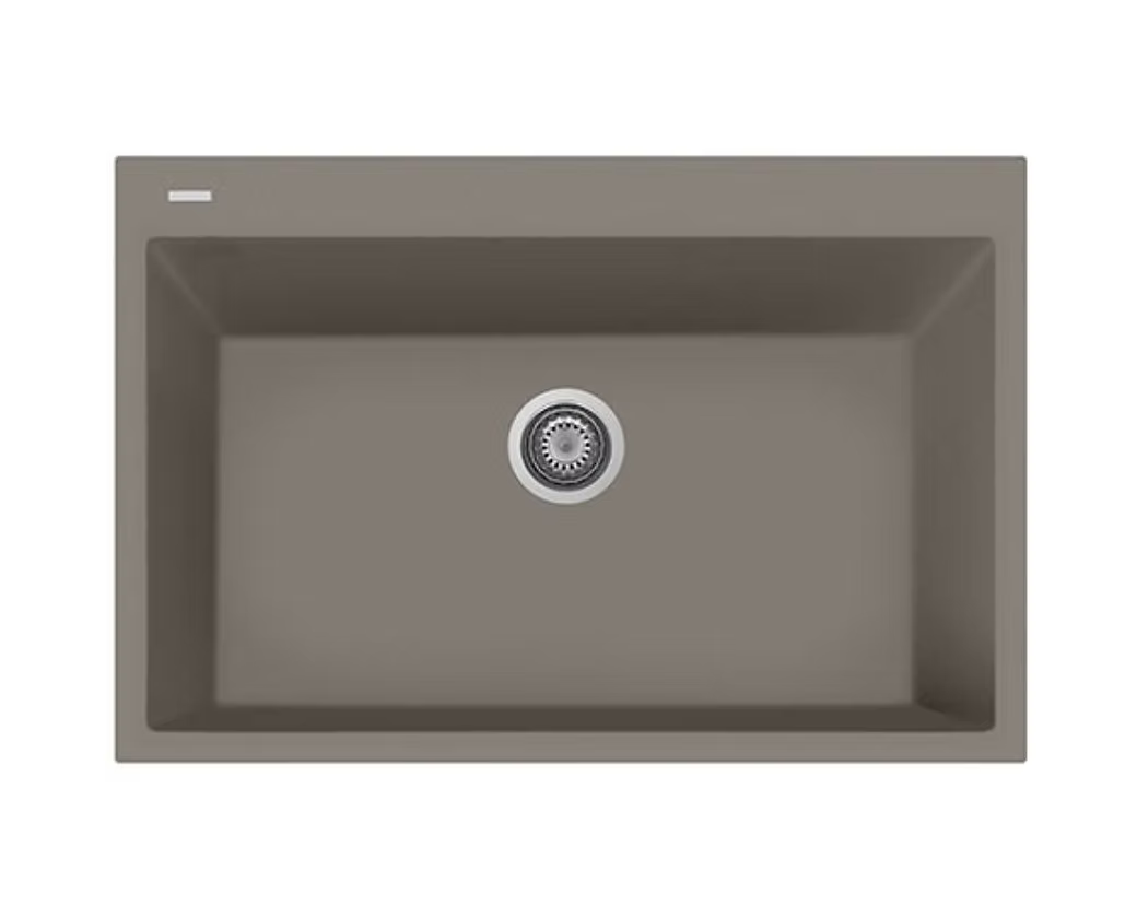 Q Napoli Large Granite Composite Single Bowl Kitchen Sink