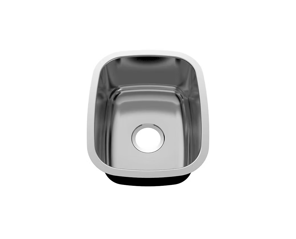 PROHS Medium Single Bowl Stainless Steel Undermount Bar Sink