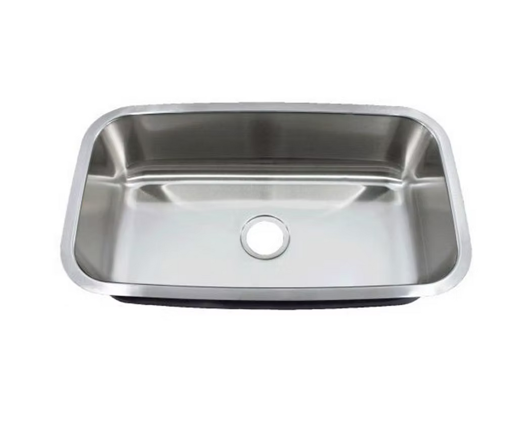 PROHS Large Single Bowl Stainless Steel Undermount Kitchen Sink