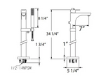 HUNTINGTON BRASS Tazio Freestanding Tub Filler