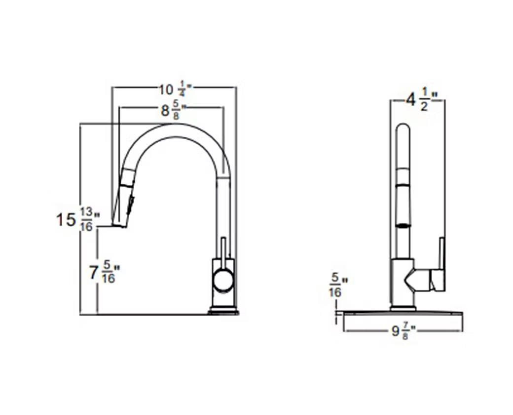 HUNTINGTON BRASS Euro Arc Kitchen Faucet