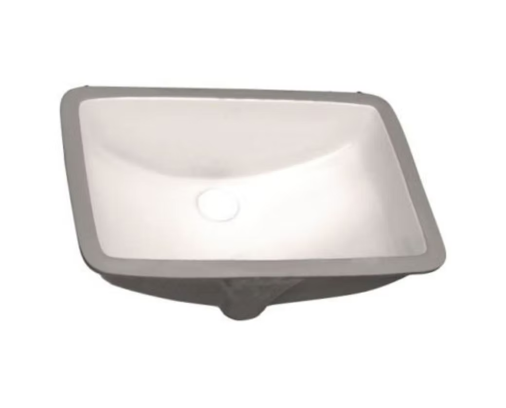 PROHS Rectangle Porcelain Undermount Vanity Sink - P006