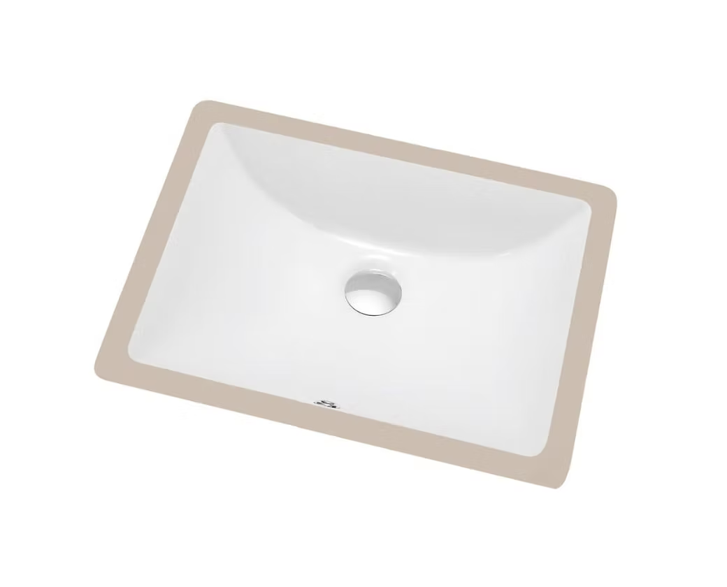 PROHS Rectangular Porcelain Undermount Vanity Sink