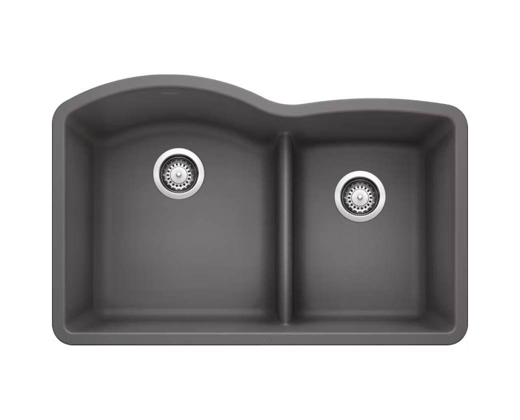BLANCO Diamond Low Divide 60-40 Granite Composite Kitchen Sink