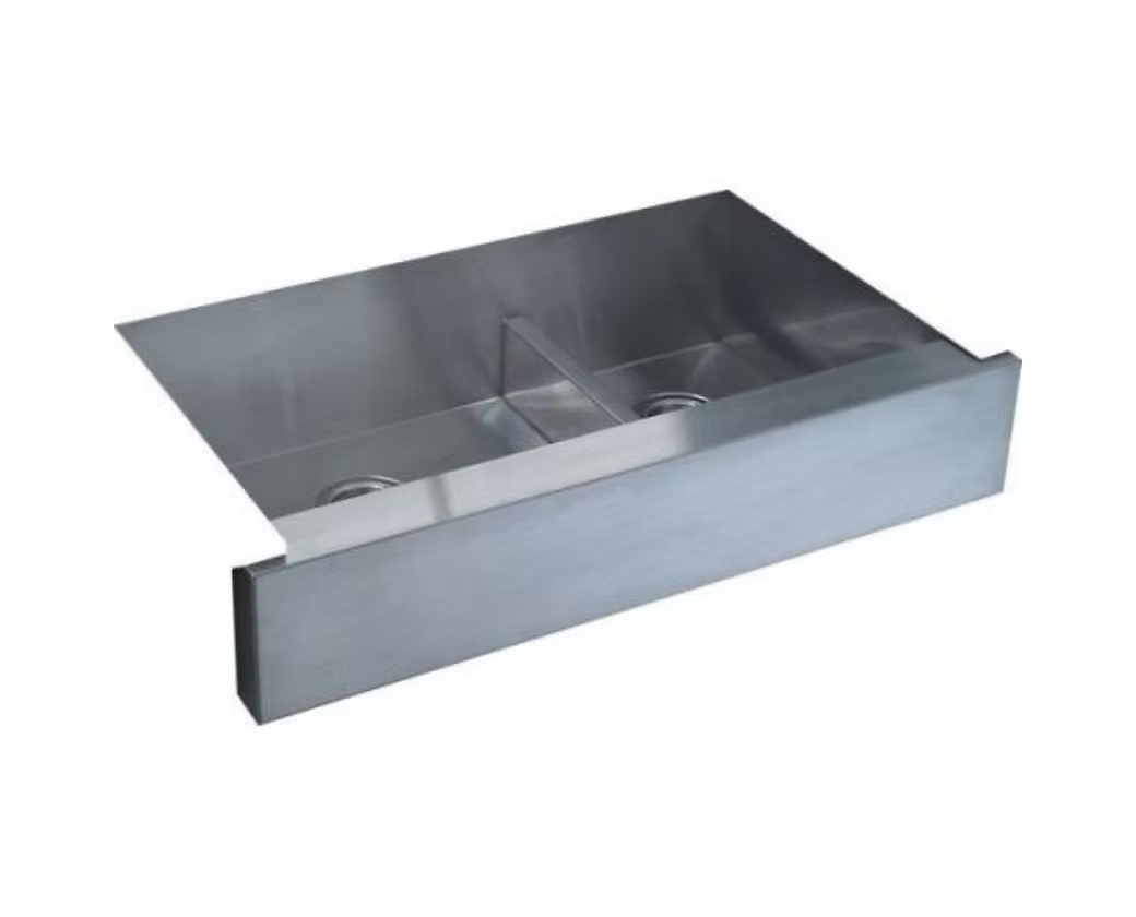 PROHS 36” 60/40 Low Divide Farmhouse Apron Handmade Kitchen Sink
