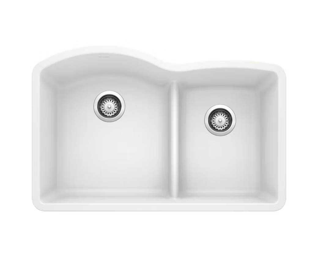 BLANCO Diamond Low Divide 60-40 Granite Composite Kitchen Sink