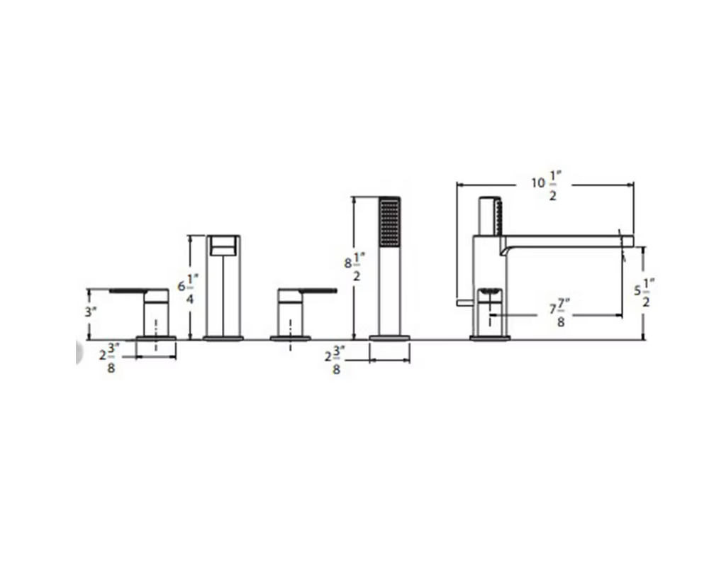 HUNTINGTON BRASS Tazio Roman Tub Filler