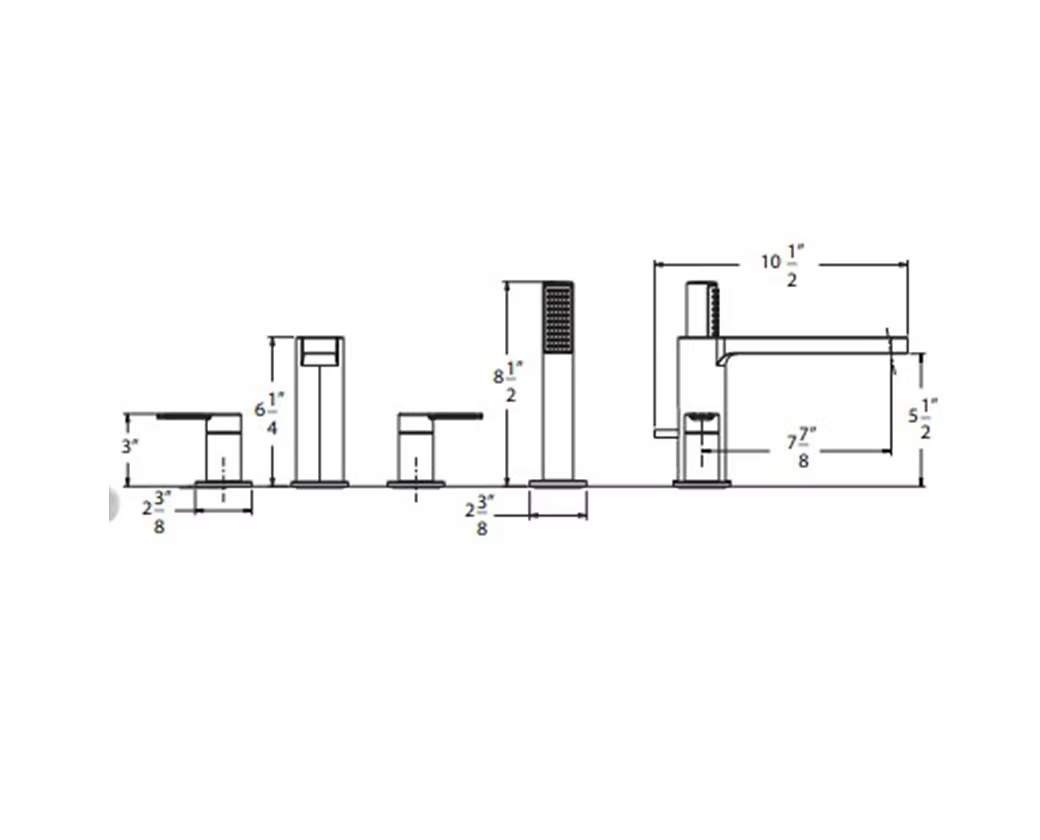 HUNTINGTON BRASS Tazio Roman Tub Filler