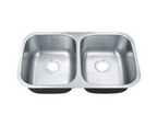 PROHS 50/50 Equal Double Bowl Stainless Steel Undermount Kitchen Sink