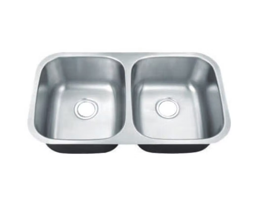 PROHS 50/50 Equal Double Bowl Stainless Steel Undermount Kitchen Sink