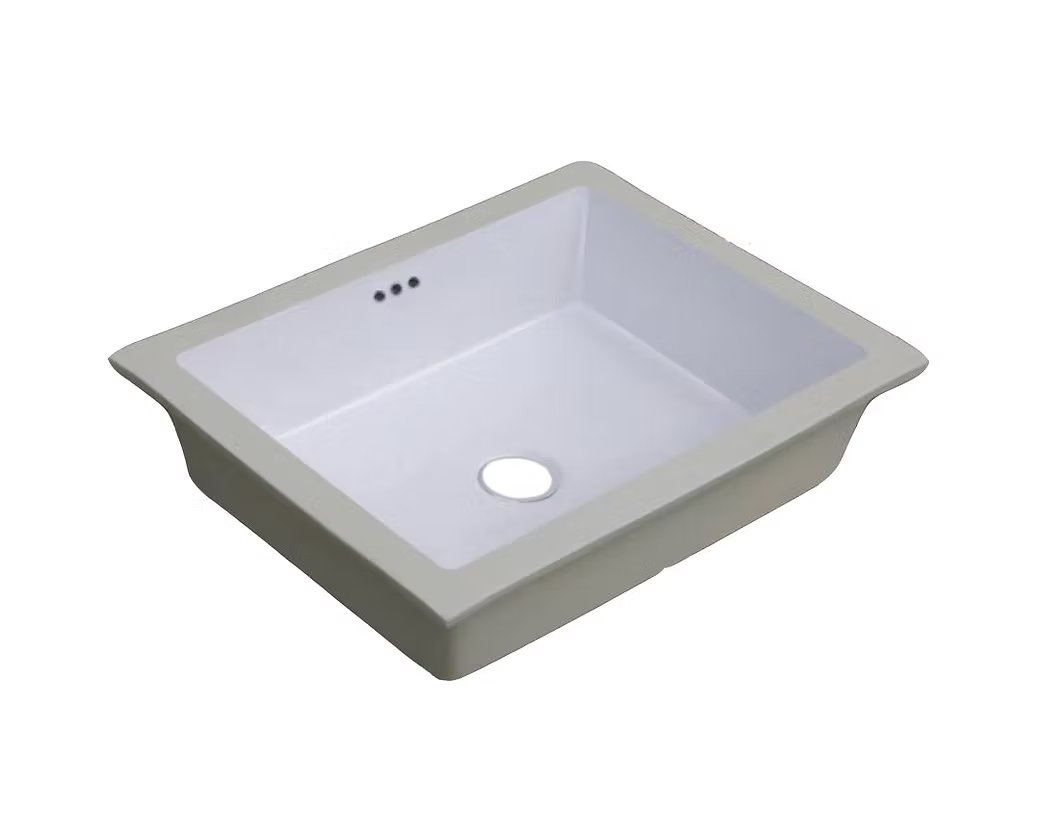 PROHS Rectangle Porcelain Undermount Vanity Sink