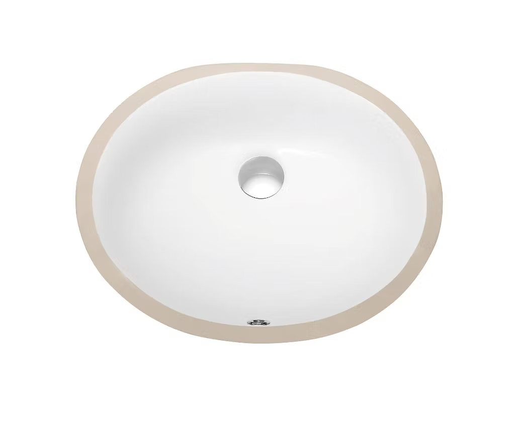 PROHS Oval Porcelain Undermount Vanity Sink