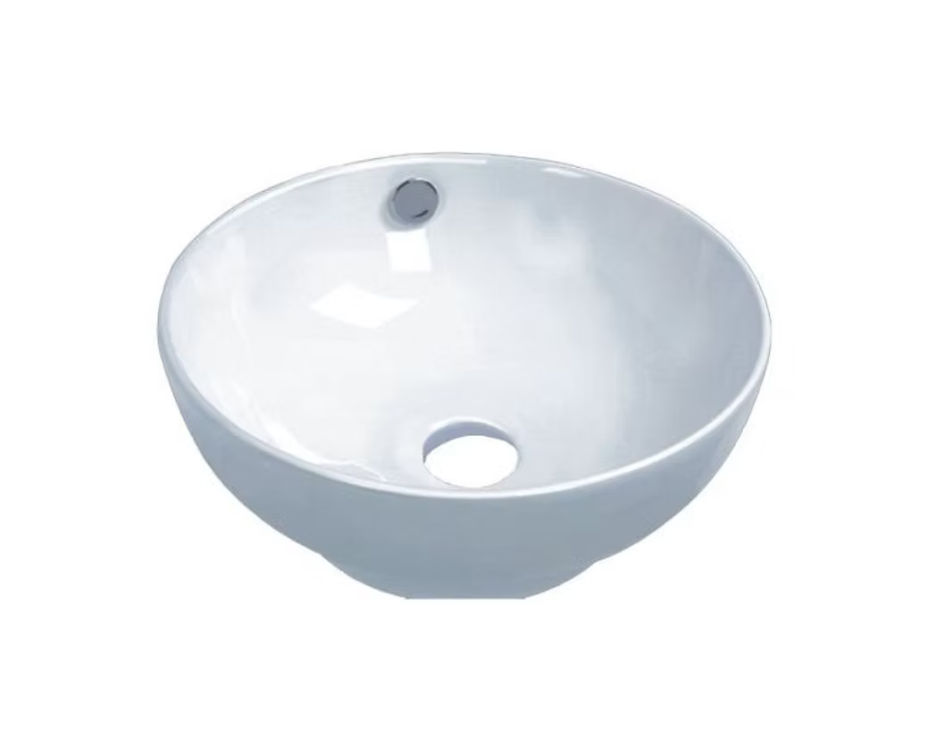 PROHS Round Vessel Porcelain Vanity Sink