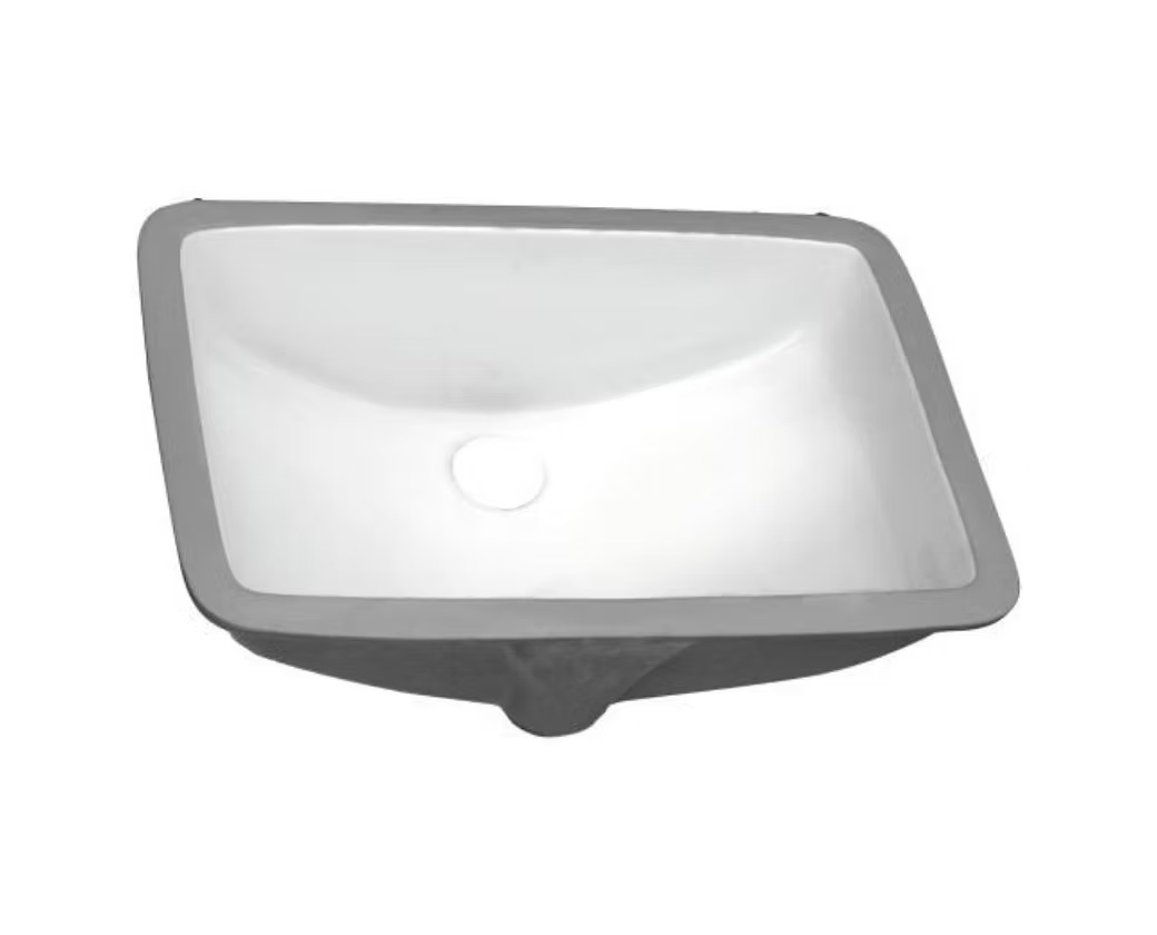 PROHS Rectangle Porcelain Undermount Vanity Sink - P006