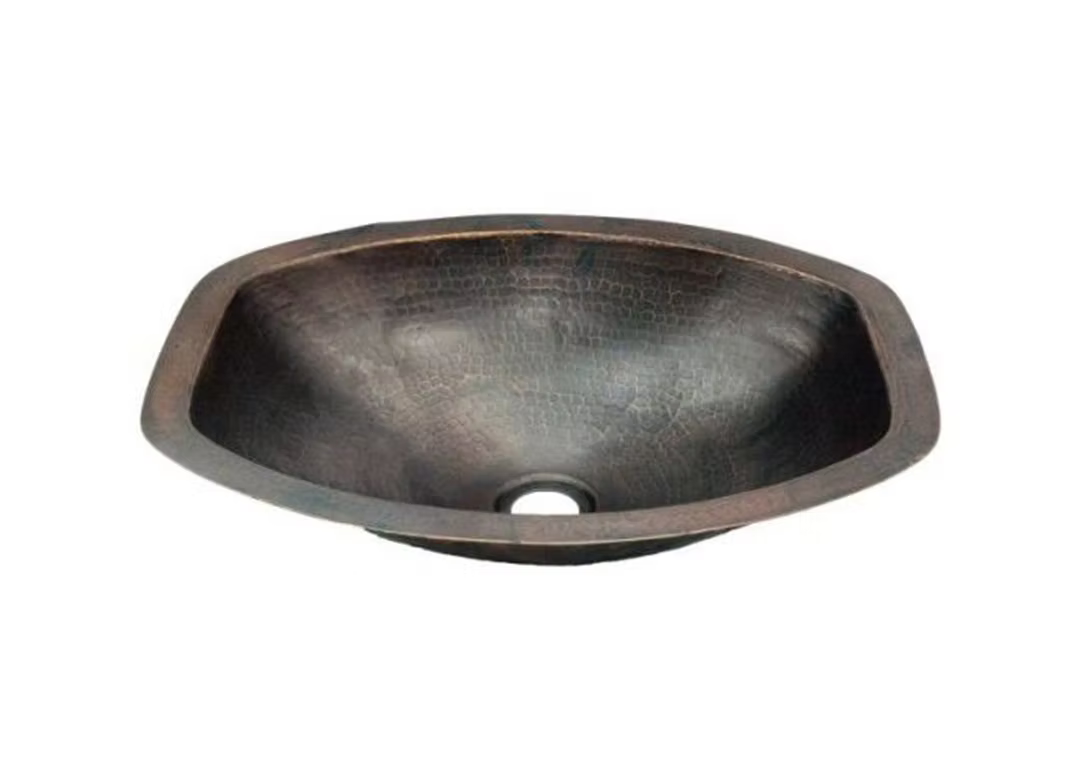 PROHS Pentagon Undermount Copper Vanity Sink