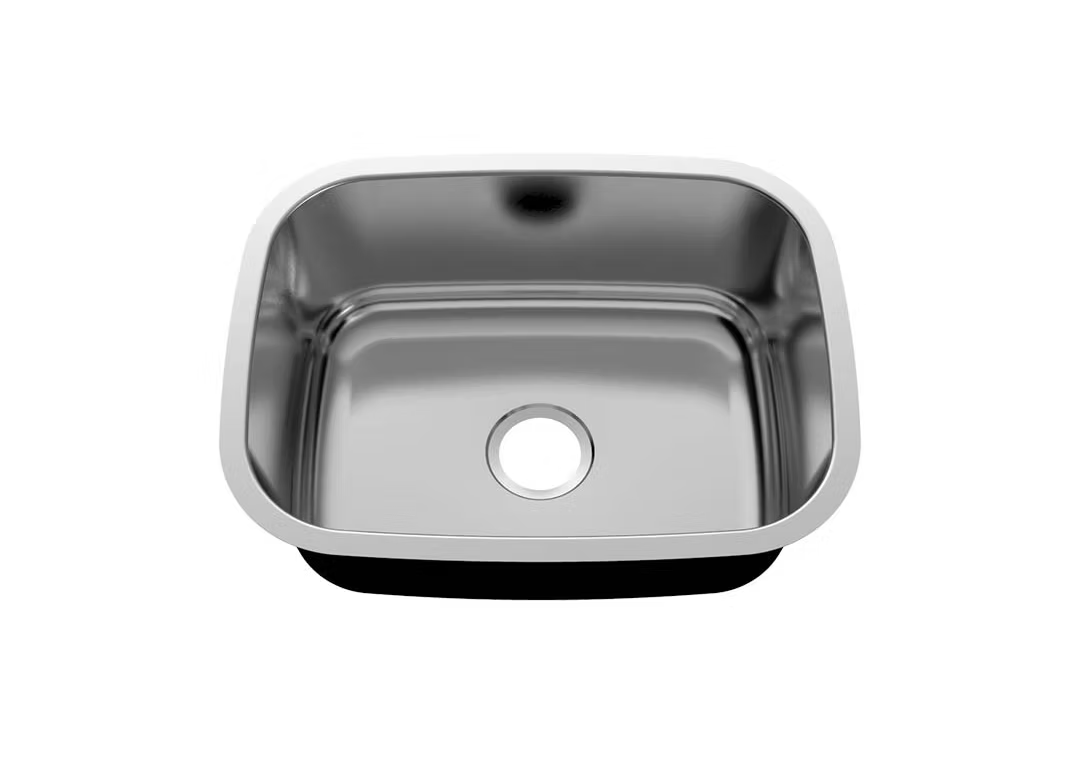 PROHS Medium Single Bowl Stainless Steel Undermount Kitchen Sink