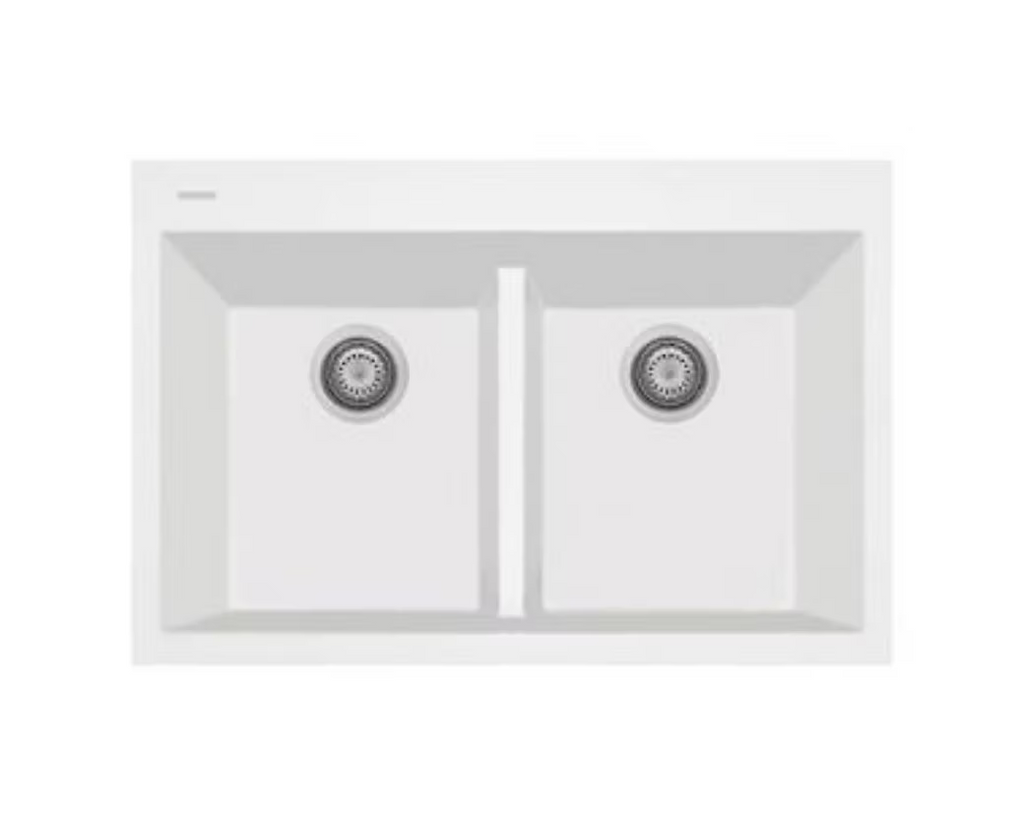 Q Milano 50-50 Low Divide Granite Composite Kitchen Sink