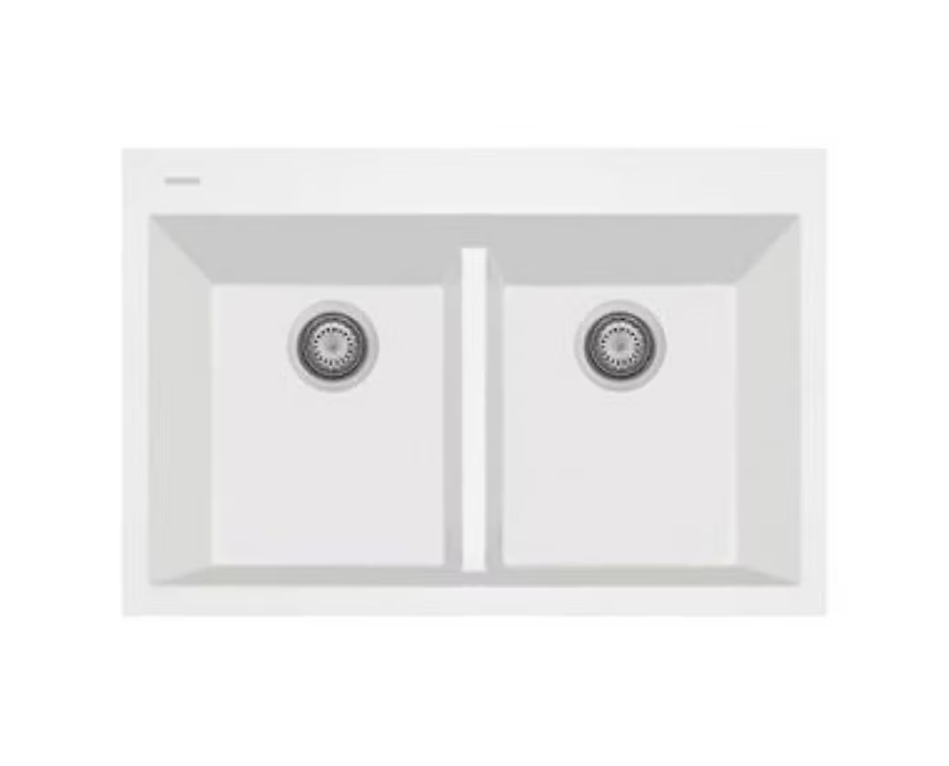 Q Milano 50-50 Low Divide Granite Composite Kitchen Sink