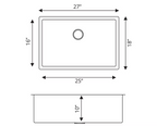 PROHS Large Radial Corner Single Bowl Handmade Stainless Steel Kitchen Sink