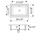 PROHS Rectangle Vessel Porcelain Vanity Sink
