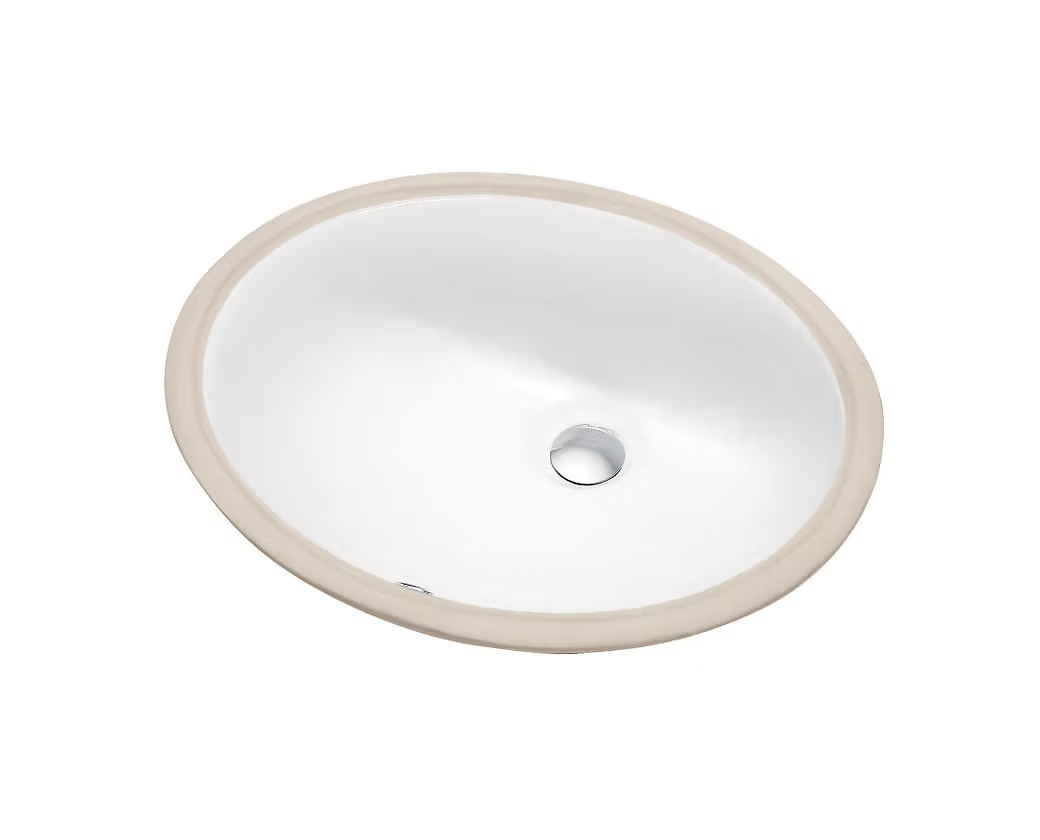PROHS Oval Porcelain Undermount Vanity Sink