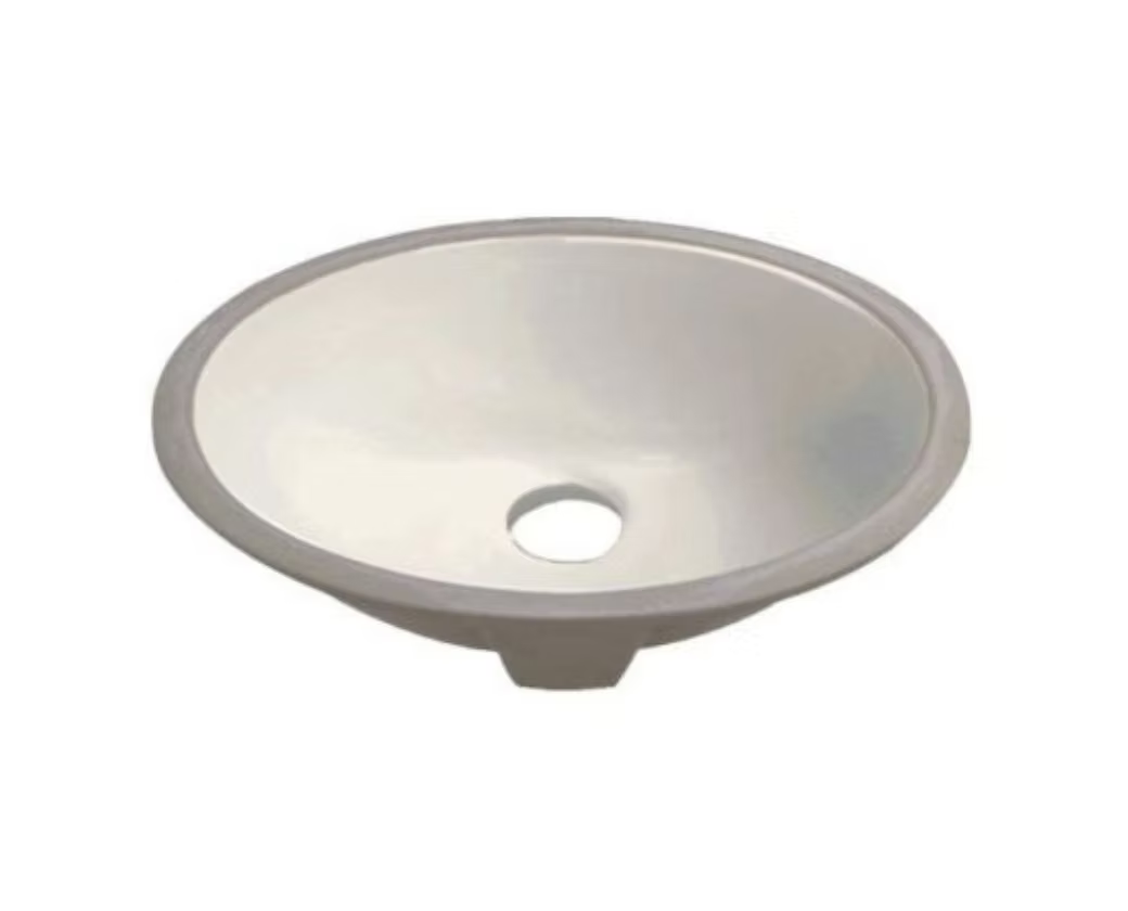 PROHS Oval Porcelain Undermount Vanity Sink