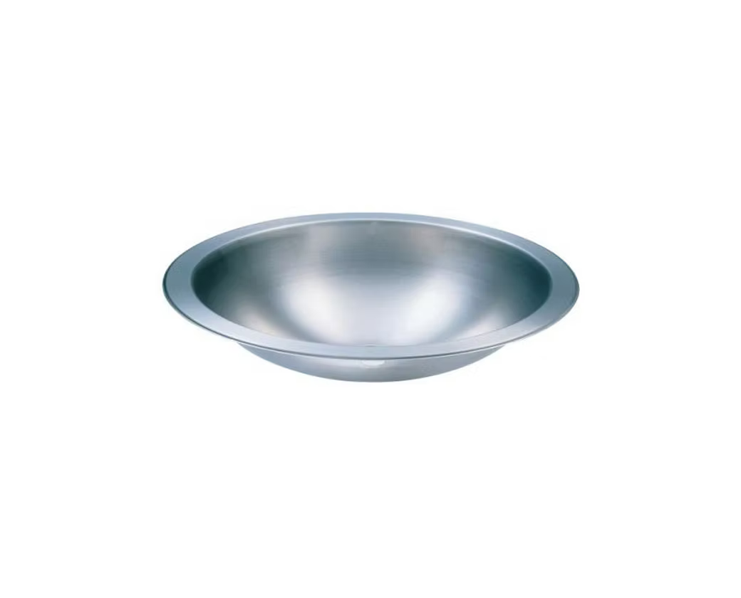 PROHS Round Stainless Steel Undermount Vanity Sink with Overlow