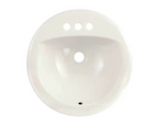 PROHS Round Porcelain Drop-In Vanity Sink