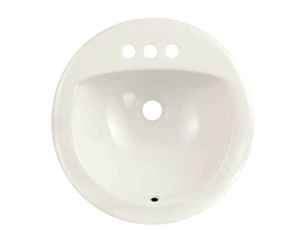PROHS Round Porcelain Drop-In Vanity Sink