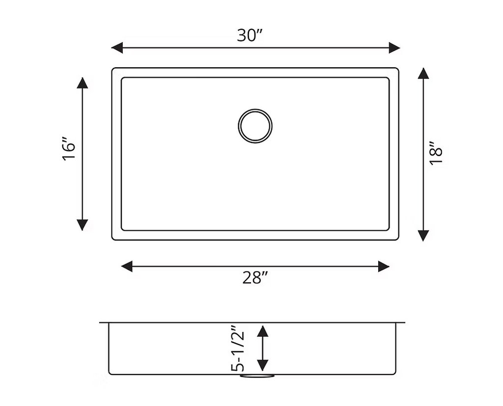 PROHS Radial Corner Single Bowl Handmade Stainless Steel Undermount Kitchen Sink