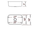 PROHS Single Bowl Stainless Steel Undermount Kitchen Sink