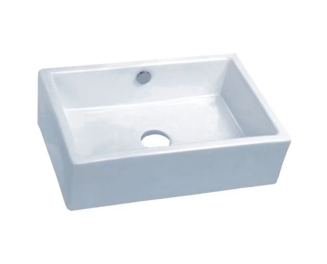 PROHS Rectangle Vessel Porcelain Vanity Sink