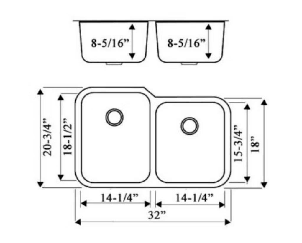 STERLING 11409 Stainless Steel Undermount Kitchen Sink