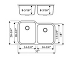 STERLING 11409 Stainless Steel Undermount Kitchen Sink