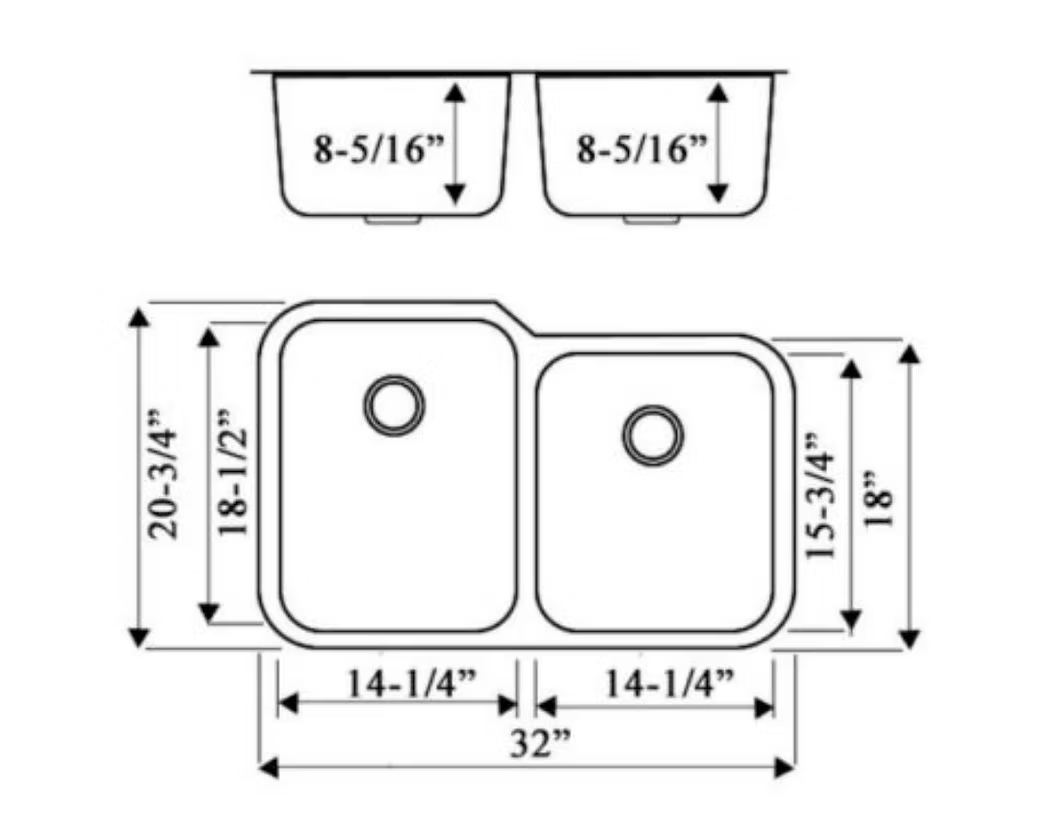 STERLING 11409 Stainless Steel Undermount Kitchen Sink