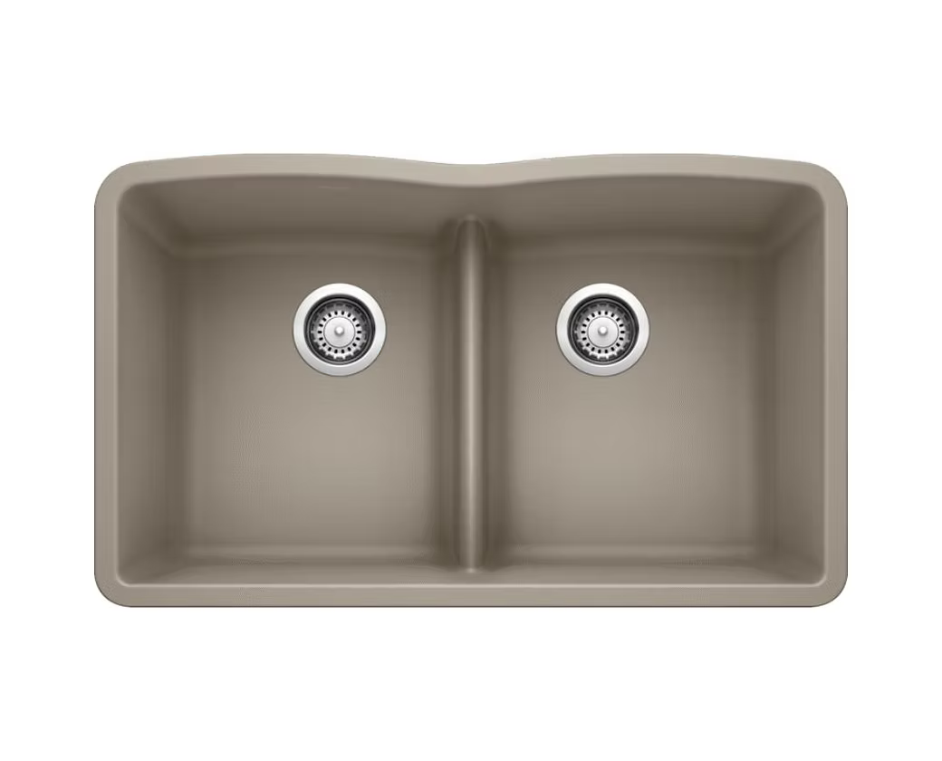 BLANCO Diamond Equal Low Divide Granite Composite Kitchen Sink