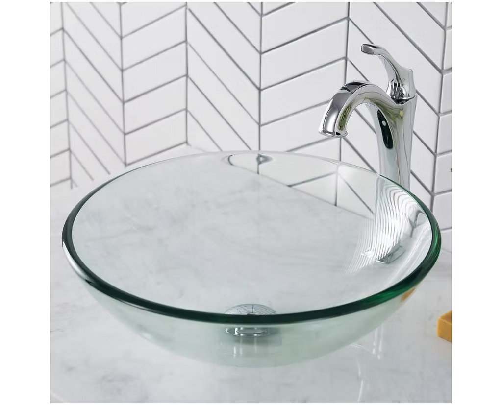 PROHS Vessel Glass Vanity Sink